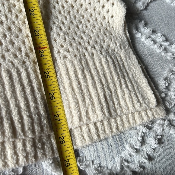 AERIE | Open Knit V Neck Sweater in Toasted Coconut | Large - Picture 8 of 8